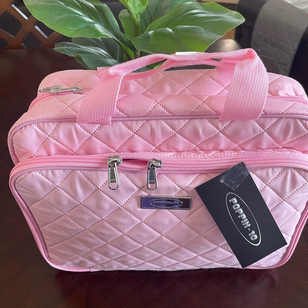 POPPIN10 -  Pink Cosmetic Bag Hanging Toiletry Makeup Bag